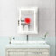 Armoire de salle de bain murale à DEL 20 po x 28 po - Brouillard, imperméable, à intensité variable, tactile, finition argentée, 2 tablettes avec miroir. Lumières à intensité variable. 3000k 6000k, Interrupteur, Rangement