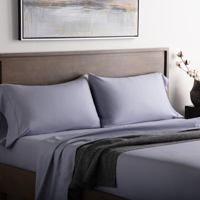Microfiber Sheet Set, California King Sheet Set with 2 Pillowcases, Lilac