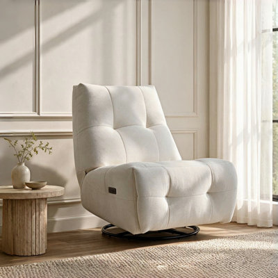 Fauteuil inclinable électrique sans accoudoirs de 32,3 po de largeur avec ports USB et Type-C