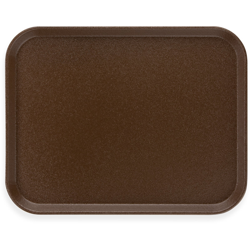 Plateau rectangulaire Gripite 2 20 po x 15 po - noir, H 1 po x l 18 po x L 14 po, Brun