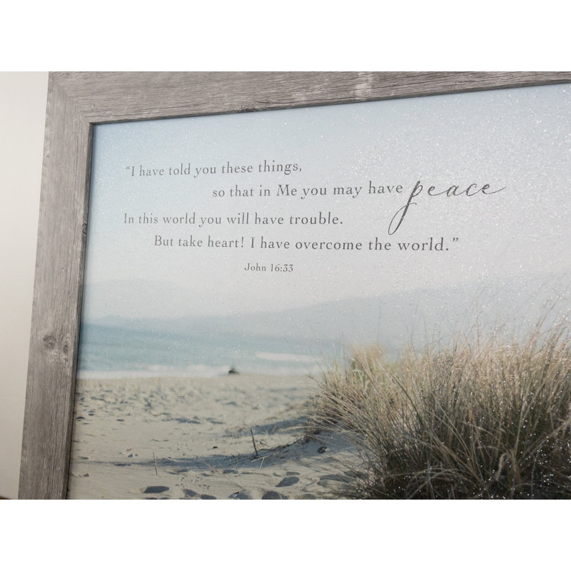 «I Have Told You Its Things Peace» John 16:33, art nautique sur la plage