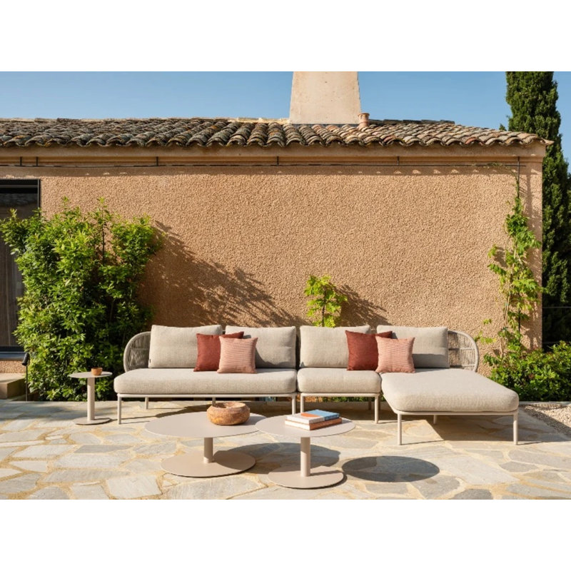 Kodo Modular Chaise Longue Quick Ship Set Almond