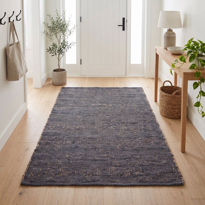 Tapis campagnard en jute et coton Colston