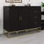 Lit escamotable avec portes d'armoire en bois, faux tiroirs décoratifs et pieds de support stables