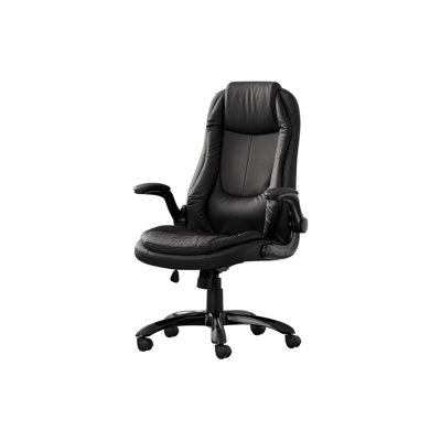 Office Chair, Adjustable Height, Swivel, Ergonomic, Armrests, Computer Desk, Work, Black Leather Look, Black Metal, Contemporary, Modern