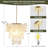 Isla White Dimmable Layered Capiz Chandelier