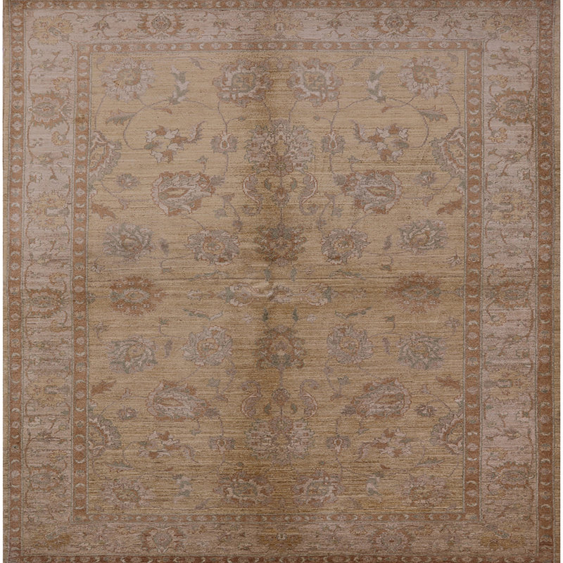Tapis oriental brun Barrow, Carré 4 pi