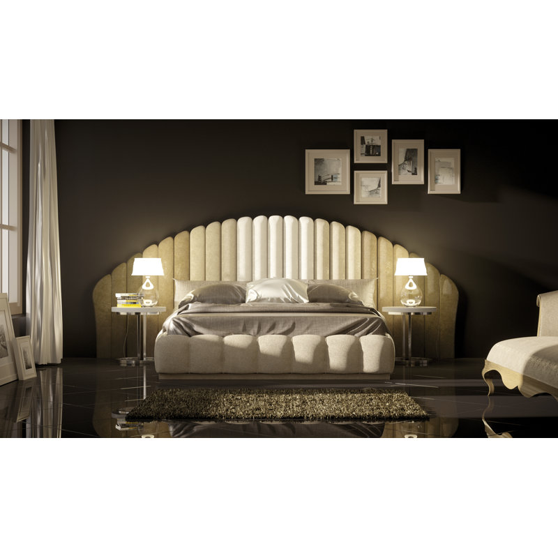 Annalya Vegan Leather Panel Bed, King