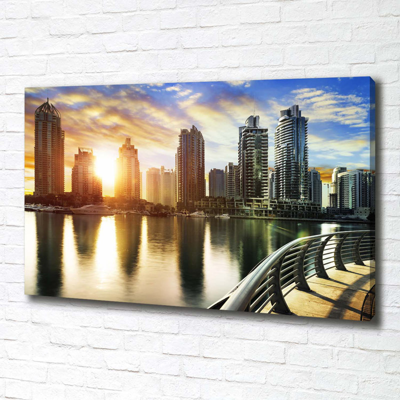 Dubai sunset 1 Piece Wall Art on Canvas