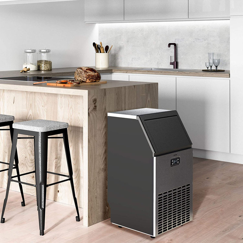Machine à glaçons commerciale autoportante avec cuillère hOmeLabs, capacité de 143 livres