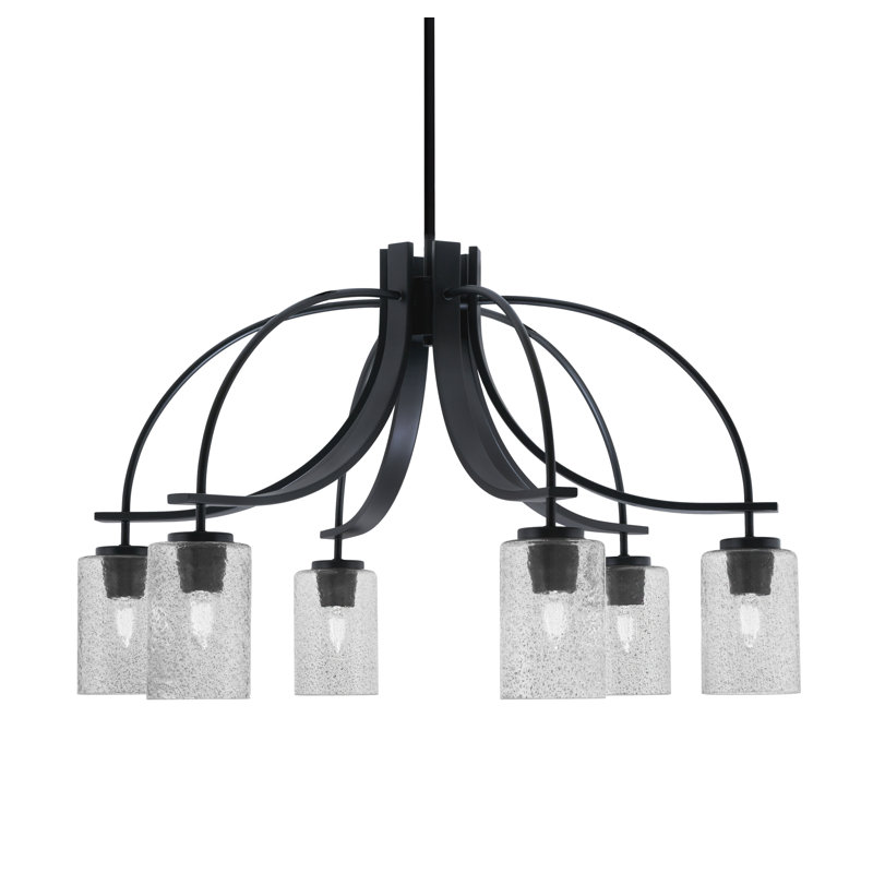 Lustre Cavella Light, H 18 po x l 27,5 po x P 27,5 po, Noir mat, 6