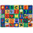 Alphabet Blocks Sequential Seating Geometric Tufted Area Rug-623958370