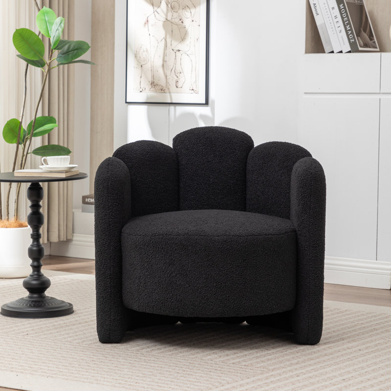 Fauteuil demi-tonneau Sherpa, Noir