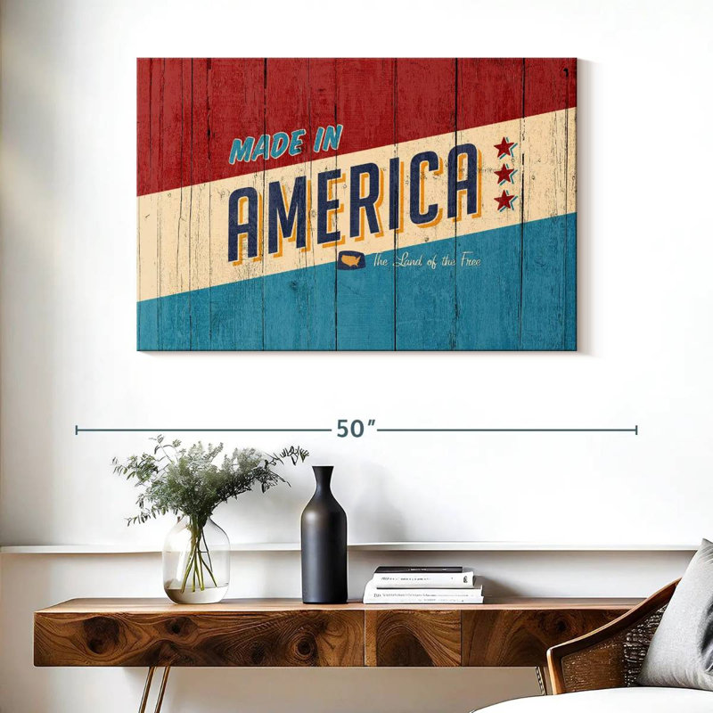 Lelar Made In America Typography, 26'' H x 39'' W