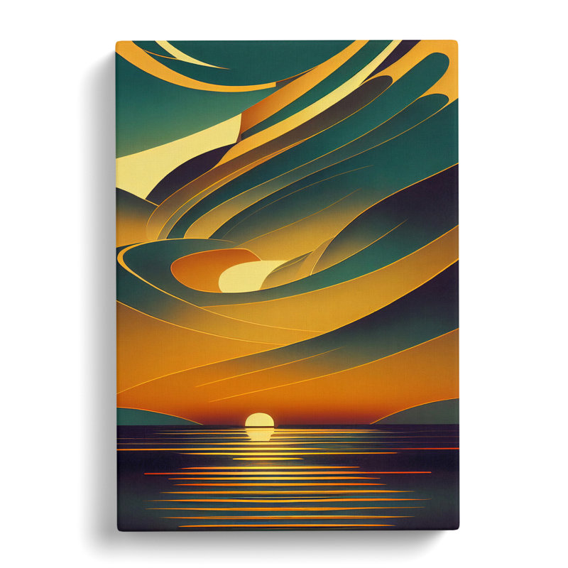 Finlaw Sunset Digital Art - Wrapped Canvas, 76cm H x 50cm W