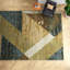 Tapis abstrait ivoire / beige / bleu Sitton-366503345