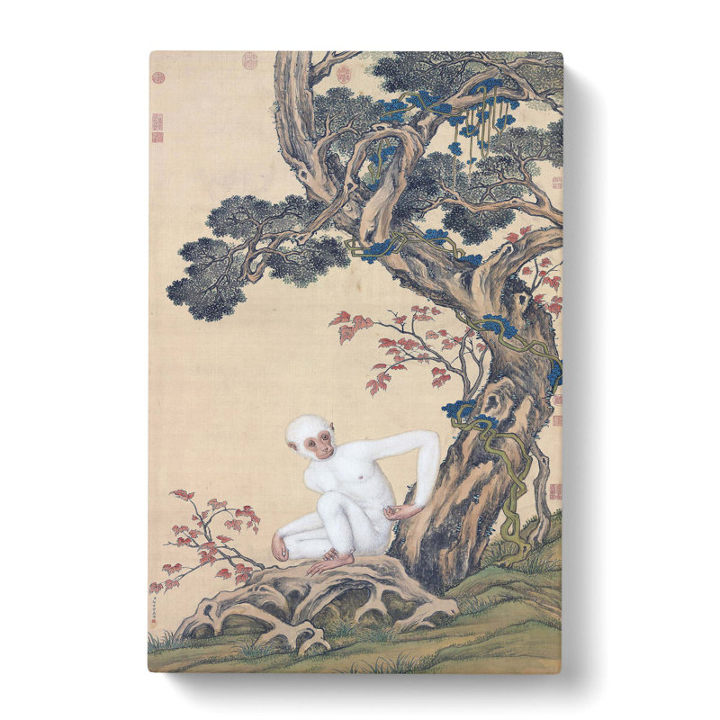 Monkey by Lang Shining - Wrapped Canvas, 60cm H x 40cm W x 3cm D