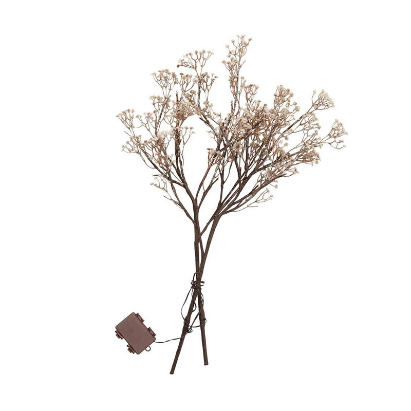 Arbres et branches éclairés par la batterie de bébé