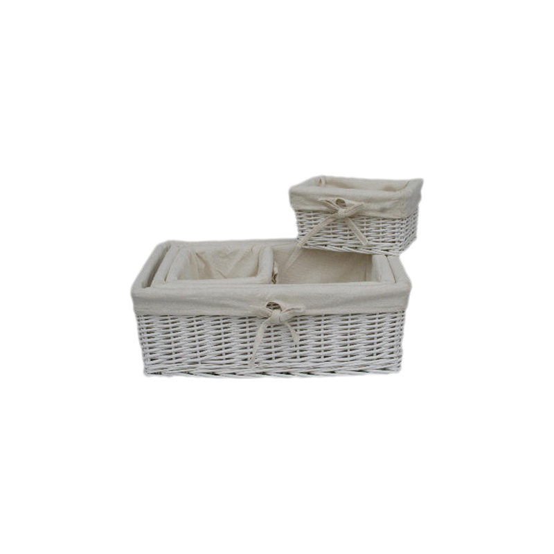 4 Piece Willow Storage Basket Set