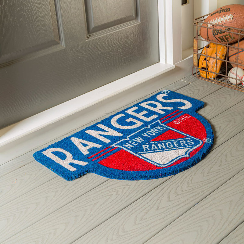 NFL Shaped Coir Outdoor Welcome Mat, Rangers