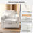 36.2" Wide Upholstered Swivel Accent Armchair With Sloped Arms-947789596