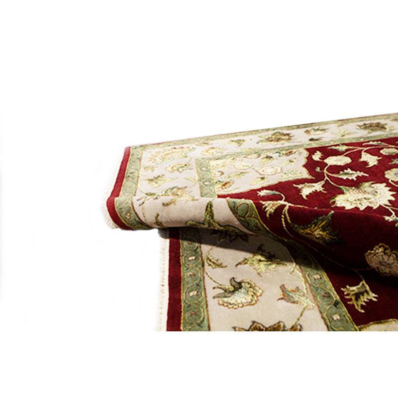 Hand Woven Silk and Wool Oriental Area Rug