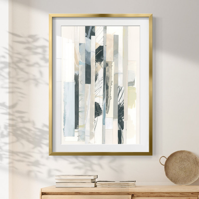 Papier Strata II - impression encadrée, H 28,5 po x l 20,5 po, Doré