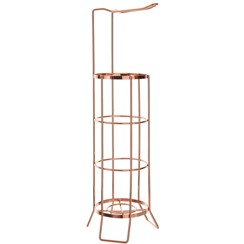 Danielson Free Standing Toilet Paper Holder, Rose Gold