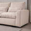 Chenille beige, L 114,5 po avec rangement réversible, ports et porte-gobelet, coussins lavables amovibles pour la maison-1645488568-1645488518