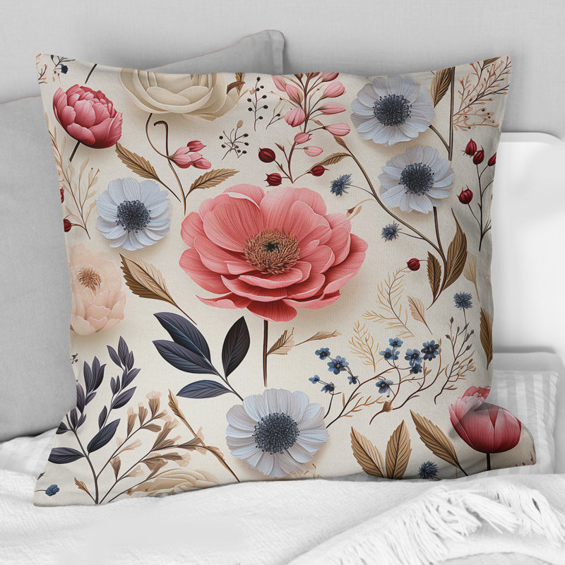 Coussin Ethereal Botanicals Ranunculus, H 18 po x l 18 po