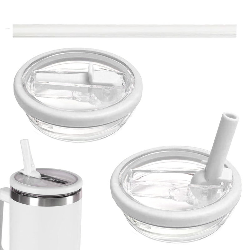 Couvercle de remplacement en J pour paille à couvercle basculant pour tasses 40 oz avec paille (double), J