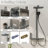 "GT Thermostatic Shower System with Piano Key Digital Display, 12"" Rainfall Shower Faucet with Hand Shower, Ambient Lights, Tub Spout, Bidet Sprayer "