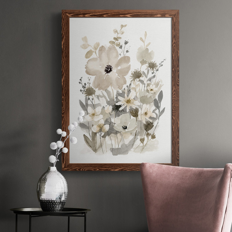 " Neutral Nature I ", Maple Framed, 43.5" H x 31.5" W x 1" D