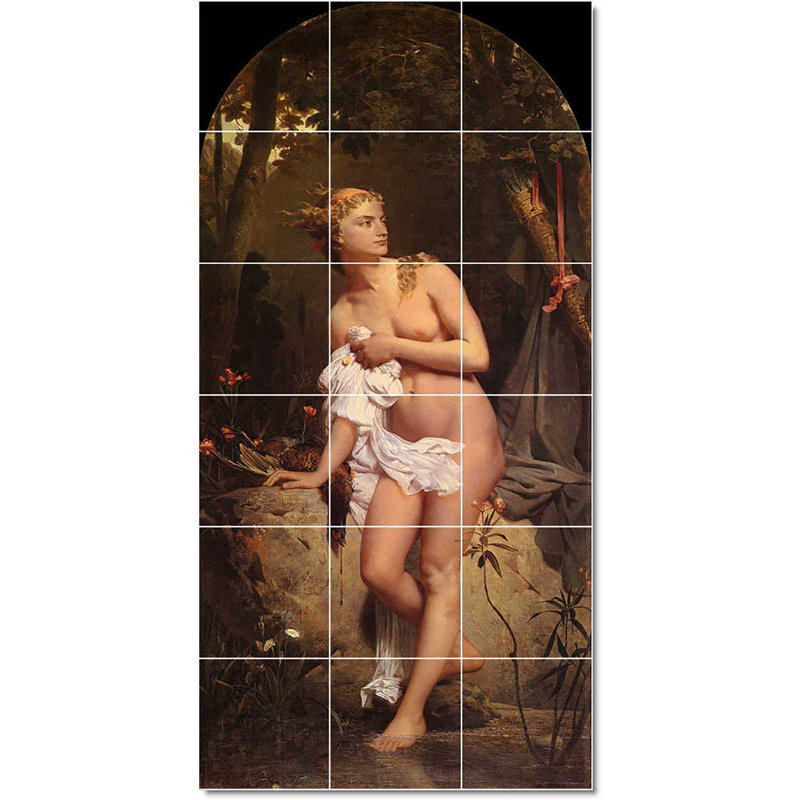 Carreau de peinture murale en céramique 24 po x 48 po 8 po x 8 po, Charles Gleyre Mythology W22465