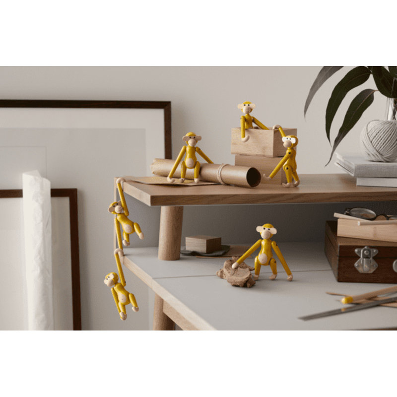 Monkey Animals Decorative Object, Yellow