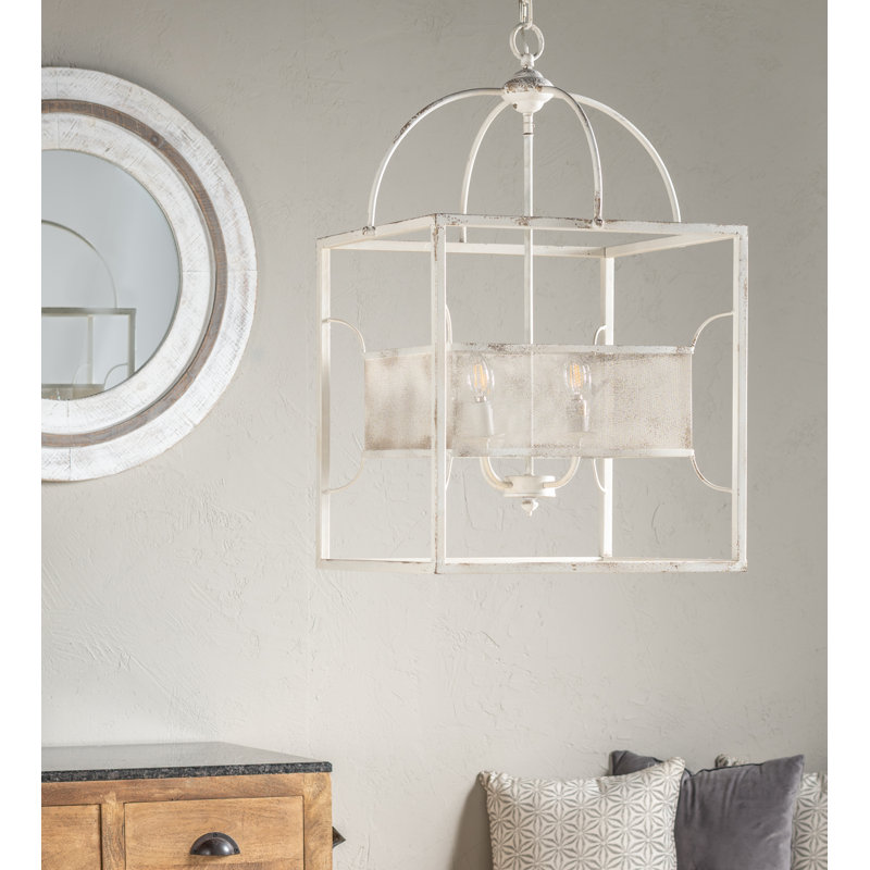 Lustre carré lanterne 4 lumières Dildy