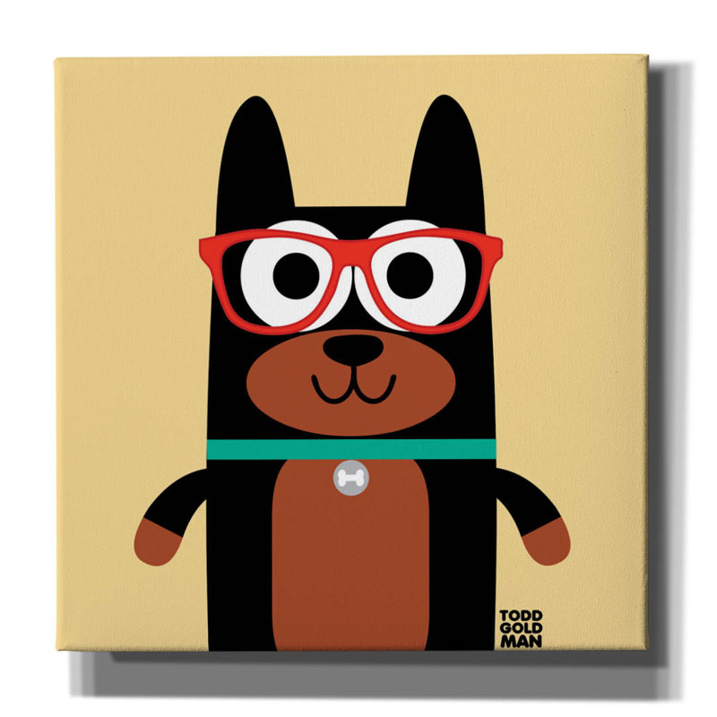 «Bow Wow Doberman» par Todd Art, H 37 po x l 37 po x P 1,5 po