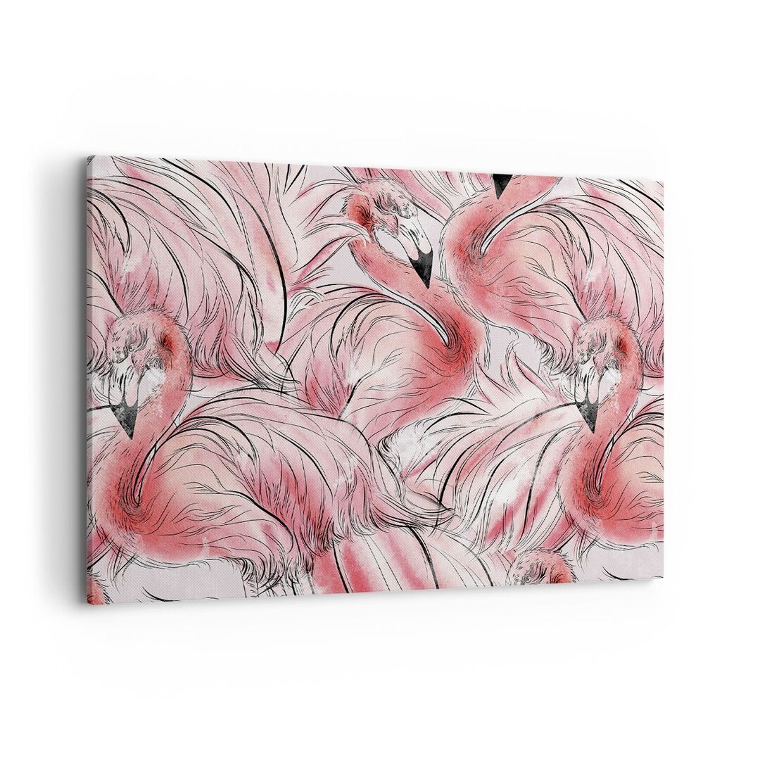 Leinwandbild Flamingo Pink Exoticism