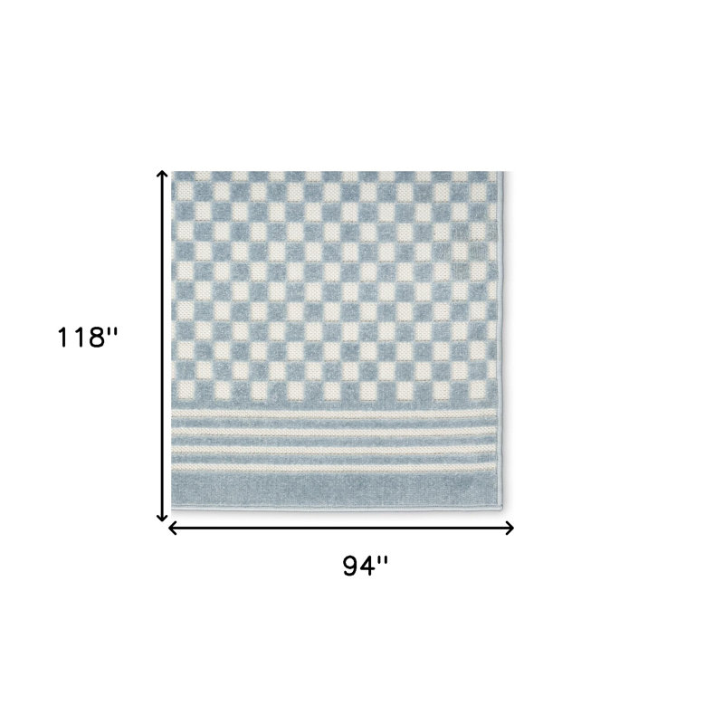 Tapis bleu 8 pi x 10 pi