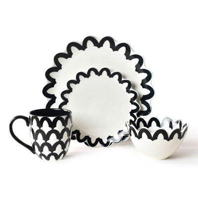 Arabesque Scallop 4 Piece Place Setting