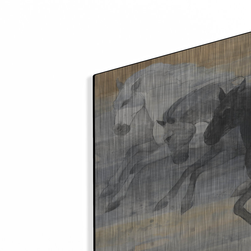 Art mural en métal «Prancing Trio» par Albena Hristova, H 16 po x l 24 po