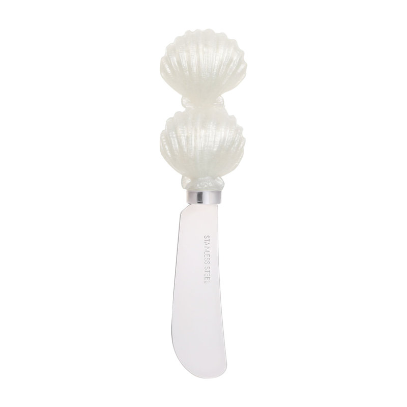 Seashells Transparent Polyresin Cheese Spreader, S4