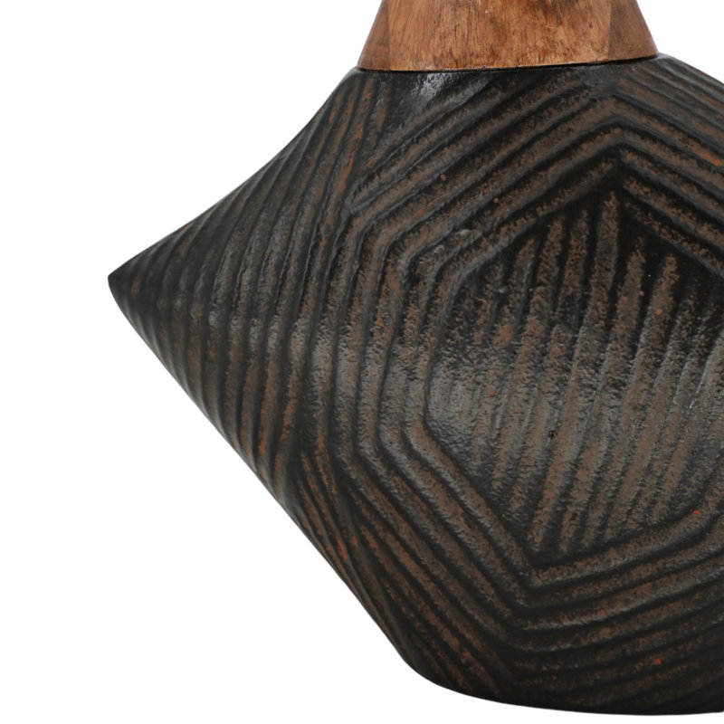 Kenai Handmade Wood Table Vase, 9"H x 10"W x 5"D 