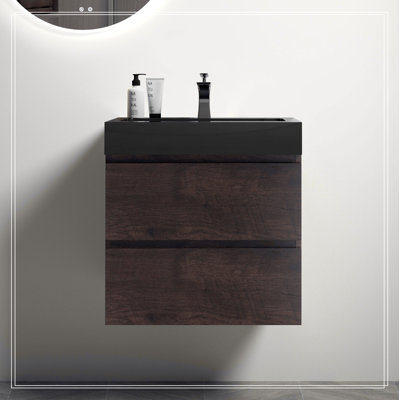Bathroom Vanity with Sink, Large Storage Wall Mounted Floating Bathroom Vanity