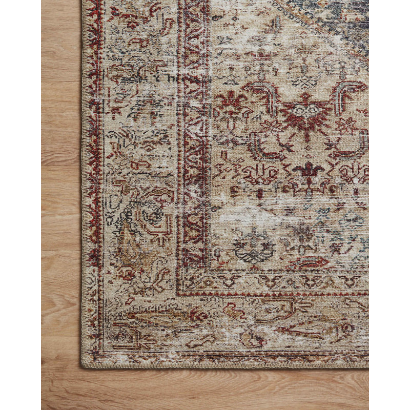 Vintage-Inspired Teal Antique 3' x 10' Synthetic Runner Rug