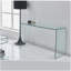 Table d'appoint en verre, table d'appoint en verre trempé transparent, table de coin ronde, table de canapé