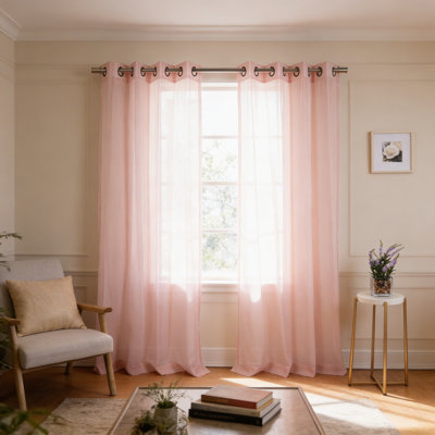 Paire de rideaux semi-transparents avec œillets Taumsauk