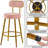 Lovette Upholstered Counter Stool with Metal Frame-851359319