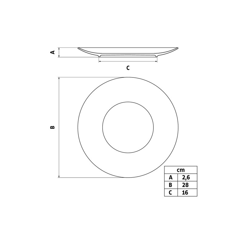 28cm Porcelain Dinner Plate