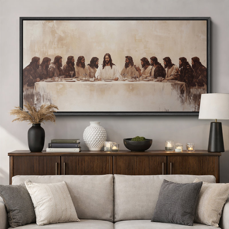The Last Supper, H 30 po x l 60 po, Noir